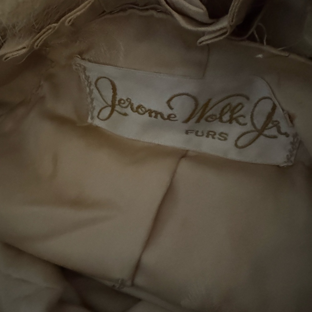 Real fur. Women's Cream Teddy Jacket